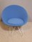 Blaue italienische Sessel aus Filz, 1950er, 2er Set 8