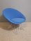 Italian Blue Felt Lounge Chairs, 1950s, Set of 2 10