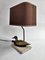 Vintage French Brass and Travertine Duck Table Lamp, 1970s 3