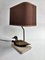 Vintage French Brass and Travertine Duck Table Lamp, 1970s, Image 3