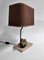 Vintage French Brass and Travertine Duck Table Lamp, 1970s 5