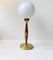 Scandinavian Modern Brass and Glass Table Lamp, 1960s 1
