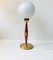 Scandinavian Modern Brass and Glass Table Lamp, 1960s, Image 1