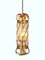 Lámpara colgante francesa antigua estilo Rococó de metal dorado y cristal, Imagen 1