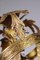 Antike französische Hängelampe aus Kristallglas und goldenem Metall im Rokoko-Stil 5