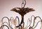 Vintage French Brass & Glass Prism Chandelier, 1920s, Image 6