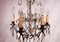 Vintage French Brass & Glass Prism Chandelier, 1920s 2