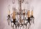 Vintage French Brass & Glass Prism Chandelier, 1920s, Image 2
