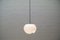 Grande Lampe à Suspension Wave en Verre Opalin par Koch & Lowy pour Peill & Putzler, 1960s 4