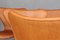 Chaise de Salle à Manger Modèle Syveren 3107 en Cuir Aniline et Acier Tubulaire par Arne Jacobsen pour Fritz Hansen, 1960s 6