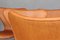 Danish Aniline Leather and Tubular Steel Model Syveren 3107 Dining Chair by Arne Jacobsen for Fritz Hansen, 1960s 6