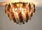Vintage Italian Glass Crystal Prism Ceiling Lamp, 1982, Immagine 2