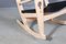 Rocking Chair Vintage en Cuir Aniline Noir par Hans J. Wegner 6