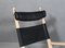 Rocking Chair Vintage en Cuir Aniline Noir par Hans J. Wegner 10