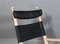 Vintage Black Aniline Leather Rocking Chair by Hans J. Wegner 10