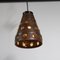 Lámpara de techo alemana de vidrio y cobre de Peill + Putzler, años 60, Imagen 5