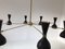 Lámpara de araña italiana moderna vintage de cobre con ocho brazos, años 80, Imagen 7