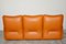 Italian Leather Living Room Set by Martino Perego for Seven Salotti, 1970s, Set of 3 10