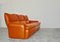 Italian Leather Living Room Set by Martino Perego for Seven Salotti, 1970s, Set of 3 3