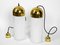 Minimalist German Brass and Glass Ceiling Lamps from Limburg, 1980s, Set of 2, Image 2