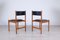 Italian Modern Leather and Wood Dining Chairs from ISA , 1960s, Set of 2 5