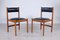 Italian Modern Leather and Wood Dining Chairs from ISA , 1960s, Set of 2, Image 9