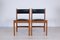 Italian Modern Leather and Wood Dining Chairs from ISA , 1960s, Set of 2 10