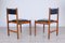 Italian Modern Leather and Wood Dining Chairs from ISA , 1960s, Set of 2 7