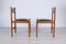 Italian Modern Leather and Wood Dining Chairs from ISA , 1960s, Set of 2 8