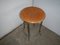 Vintage Italian Beech and Iron Stool, 1970s 1