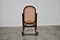 Mid-Century Italian Beech & Vienna Straw Rocking Chair, 1940s 3
