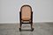 Rocking Chair Mid-Century en Hêtre et Paille de Vienne, Italie, 1940s 3