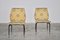 Italian Iron & Silk Side Chairs, 1950s, Set of 2 1