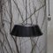 Lámpara colgante francesa industrial vintage esmaltada en negro, años 50, Imagen 3