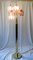 Italian Pink Glass and Brass Lilz of the Valley Floor Lamp, 1970s 3