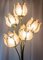 Italienische Vintage Tischlampe aus Buntglas in Blumen-Optik, 1970er 2