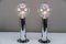 Italian Chrome and Glass Table Lamps, 1970s, Set of 2 6