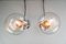 Lámparas de mesa italianas de metal cromado y vidrio, años 70. Juego de 2, Imagen 10