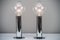 Italienische Tischlampen aus Chrom & Glas, 1970er, 2er Set 7