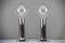 Italian Chrome and Glass Table Lamps, 1970s, Set of 2, Image 2