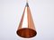 Mid-Century Danish Copper Cone-Shaped Ceiling Lamp, 1960s 6