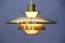 Danish Brass Pendant Lamp from Lyskær Belysning, 1970s 3