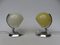 Art Deco Brass and Hand-Blown Glass Table Lamps, 1930s, Set of 2 1