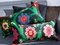 Black, Green and Pink Wool & Cotton Floral Kilim Pillow Covers by Zencef Contemporary, Set of 2 9