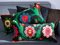 Fundas para almohadas Kilim florales de lana, verde y rosa de Zencef Contemporary. Juego de 2, Imagen 4