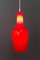 Lampada a sospensione vintage in vetro rosso, Immagine 12