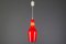 Lámpara colgante vintage de vidrio opalino rojo, Imagen 20