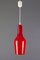 Vintage Red Glass Pendant Lamp 1