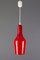 Vintage Red Opaline Glass Pendant Lamp, Image 1