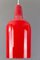 Lámpara colgante vintage de vidrio rojo, Imagen 17
